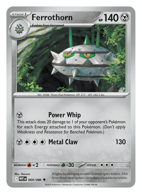 Ferrothorn 069/086 - Pokémon TCG White Flare card