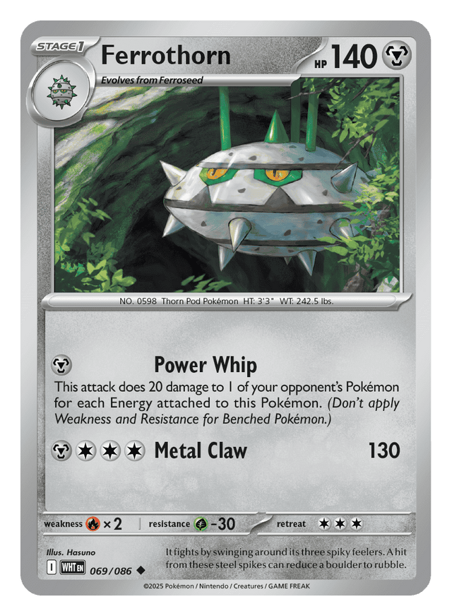 Ferrothorn 069/086 - Pokémon TCG White Flare card