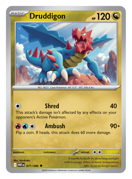 Druddigon 071/086 - Pokémon TCG White Flare card