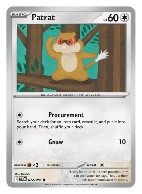 Patrat 072/086 - Pokémon TCG White Flare card