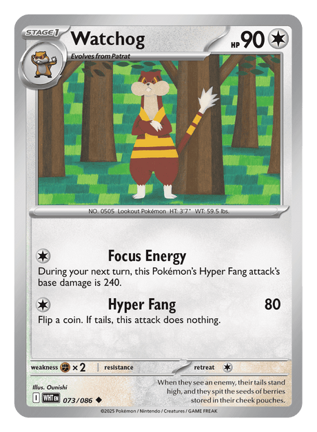 Watchog 073/086 - Pokémon TCG White Flare card