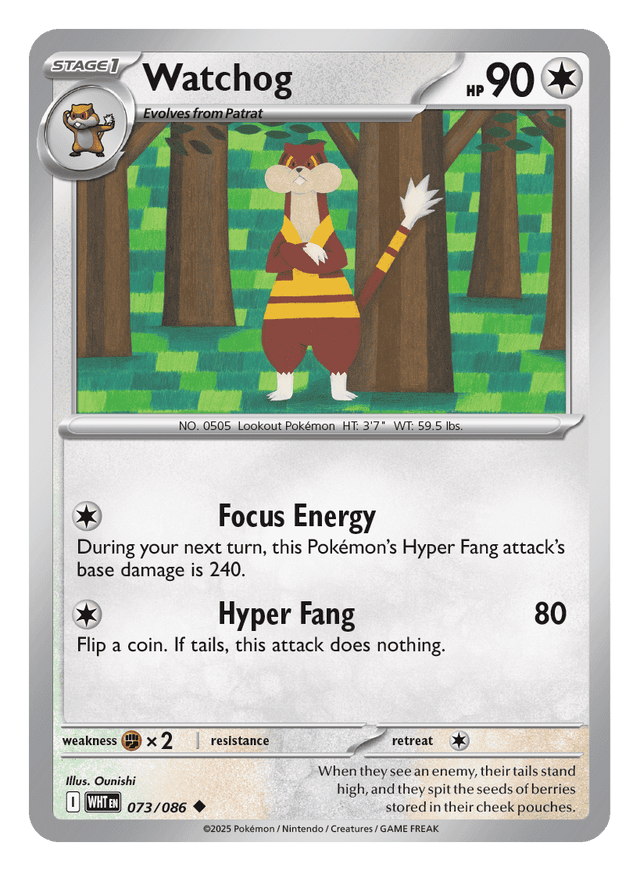 Watchog 073/086 - Pokémon TCG White Flare card