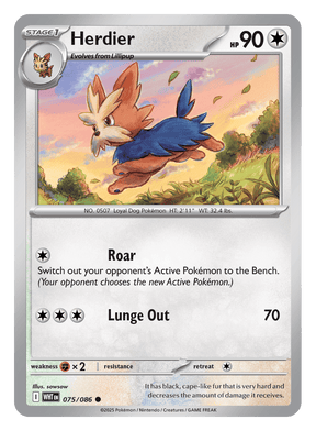 Herdier 075/086 - Pokémon TCG White Flare card