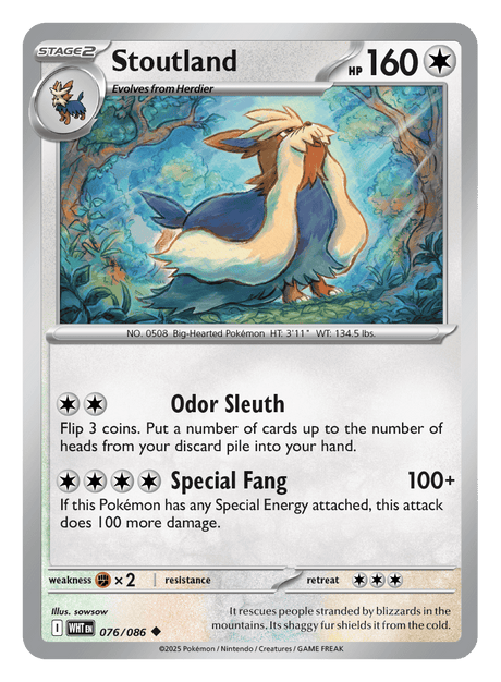 Stoutland 076/086 - Pokémon TCG White Flare card