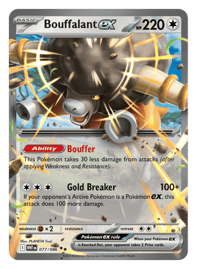 Bouffalant ex 077/086 - Pokémon TCG White Flare card