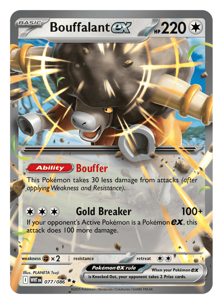 Bouffalant ex 077/086 - Pokémon TCG White Flare card