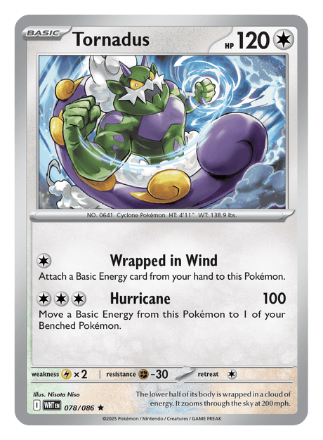 Tornadus 078/086 - Pokémon TCG White Flare card
