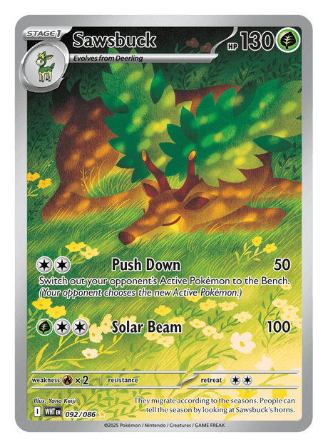 Sawsbuck 092/086 - Pokémon TCG White Flare card