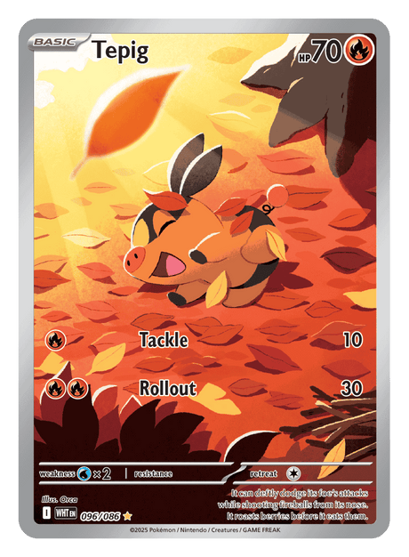 Tepig 096/086 - Pokémon TCG White Flare card