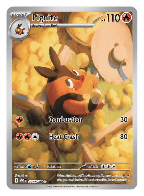 Pignite 097/086 - Pokémon TCG White Flare card