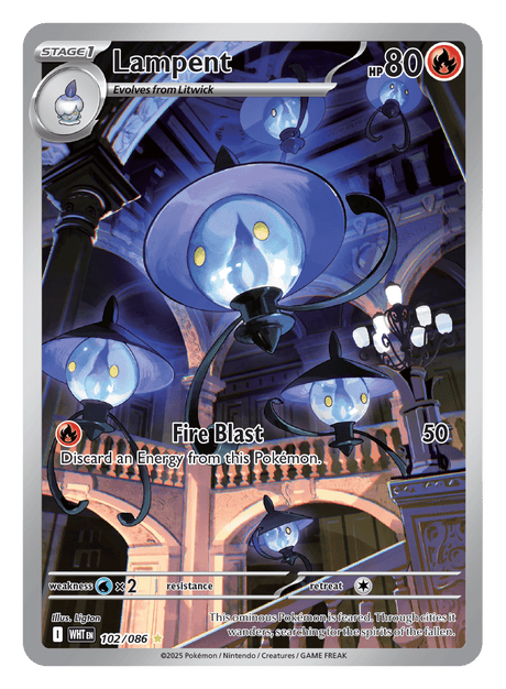 Lampent 102/086 - Pokémon TCG White Flare card