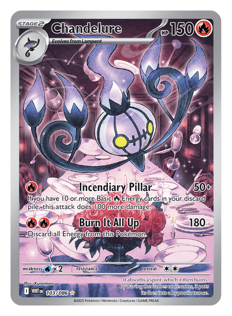 Chandelure 103/086 - Pokémon TCG White Flare card