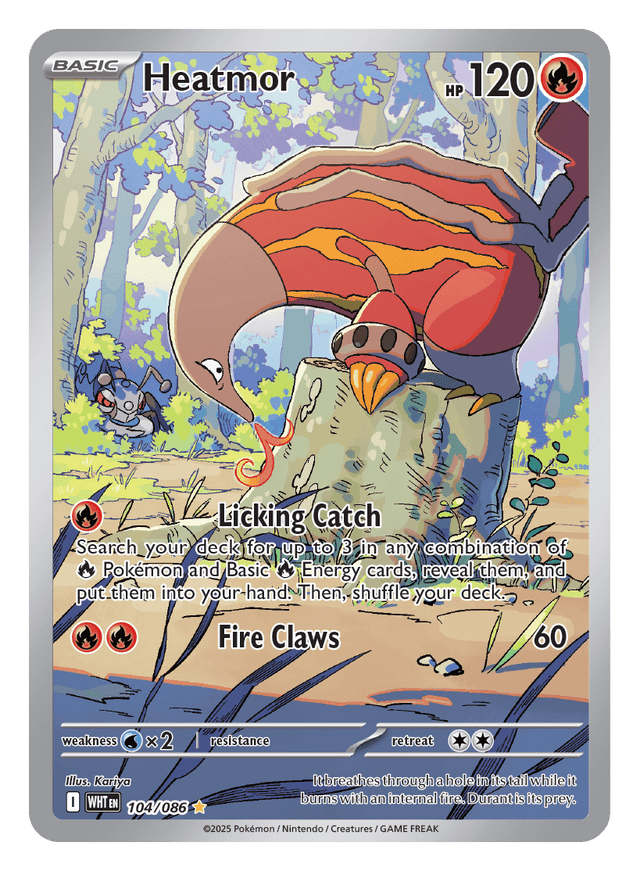 Heatmor 104/086 - Pokémon TCG White Flare card