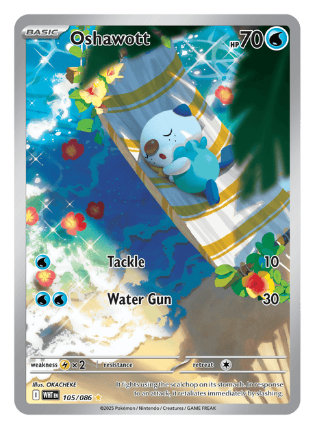 Oshawott 105/086 - Pokémon TCG White Flare card