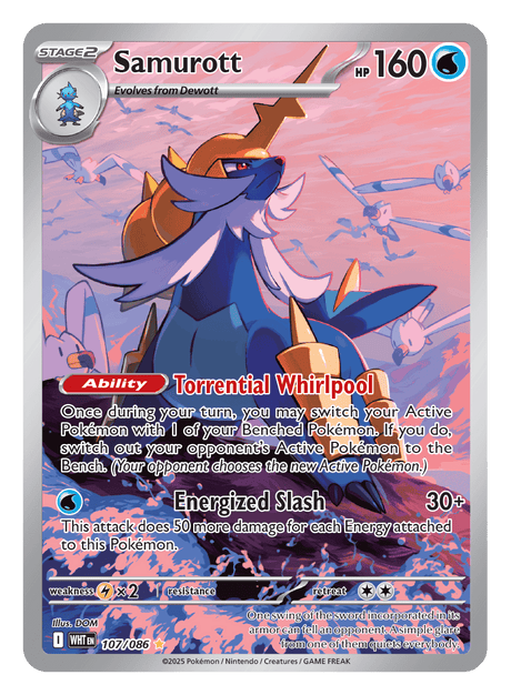 Samurott 107/086 - Pokémon TCG White Flare card