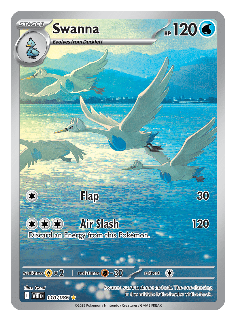 Swanna 110/086 - Pokémon TCG White Flare card