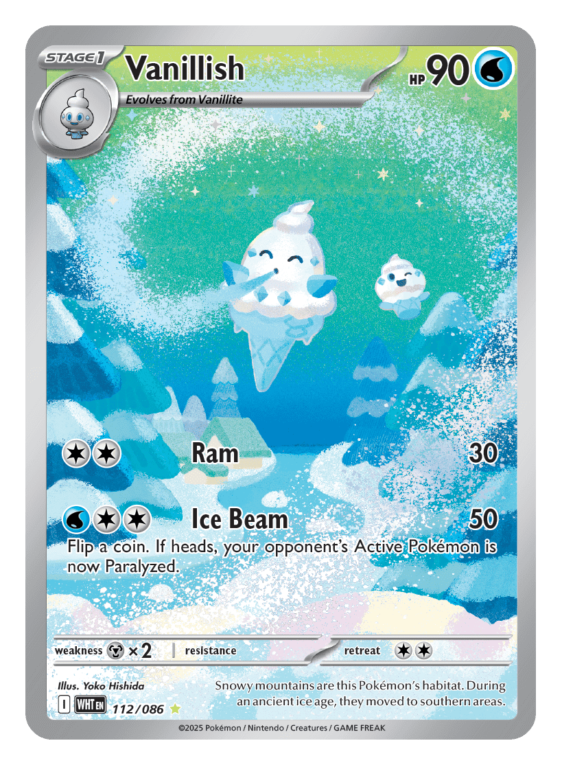 Vanillish 112/086 - Pokémon TCG White Flare card