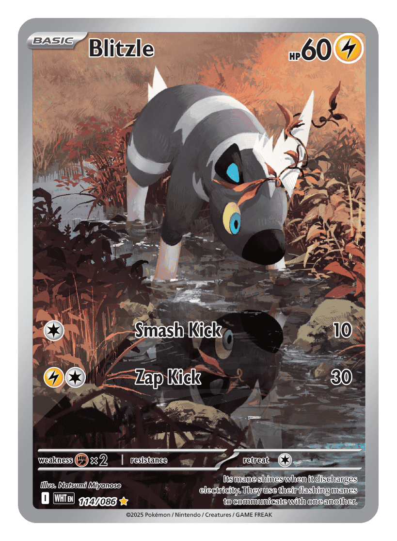 Blitzle 114/086 - Pokémon TCG White Flare card