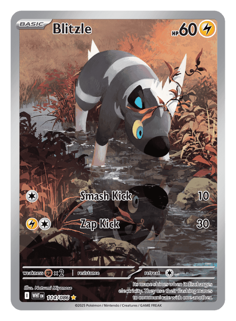 Blitzle 114/086 - Pokémon TCG White Flare card