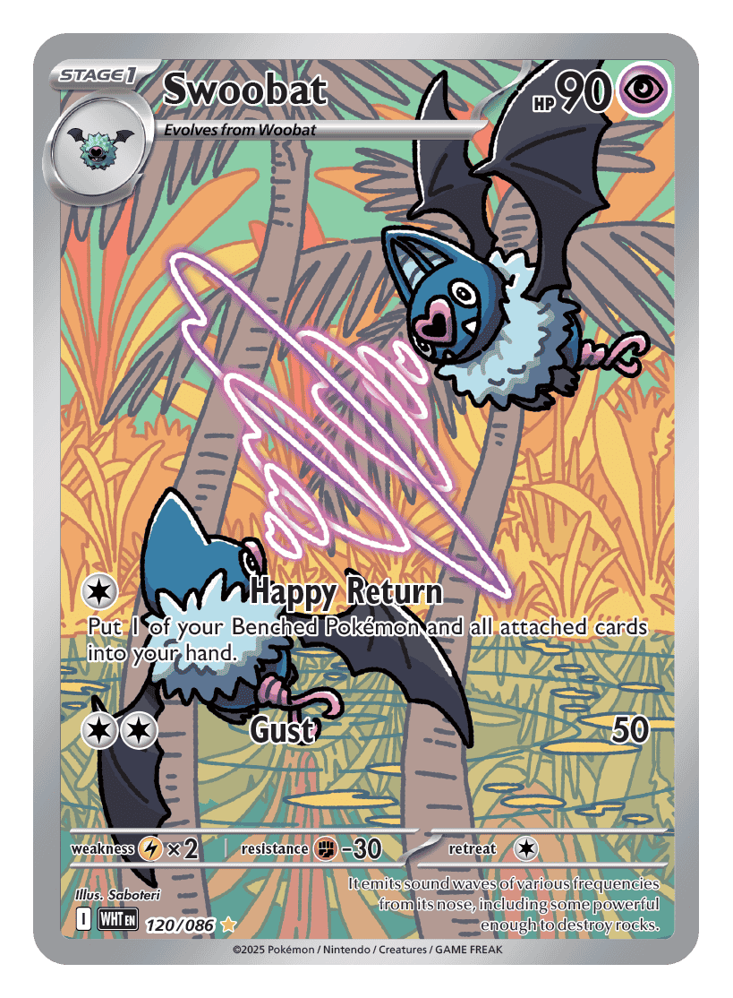 Swoobat 120/086 - Pokémon TCG White Flare card