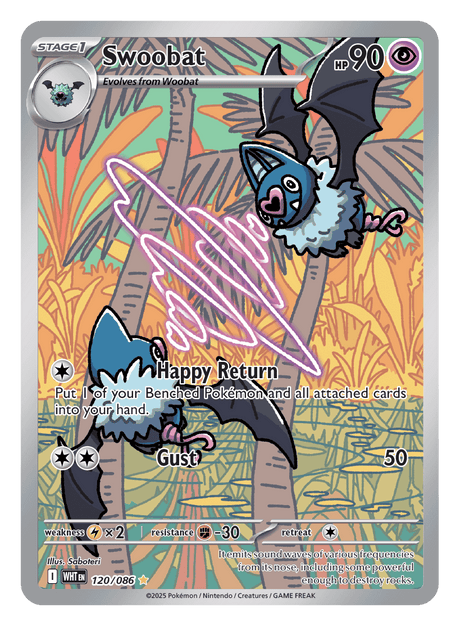 Swoobat 120/086 - Pokémon TCG White Flare card
