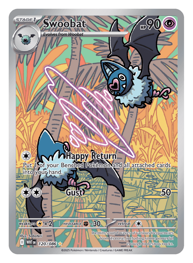 Swoobat 120/086 - Pokémon TCG White Flare card