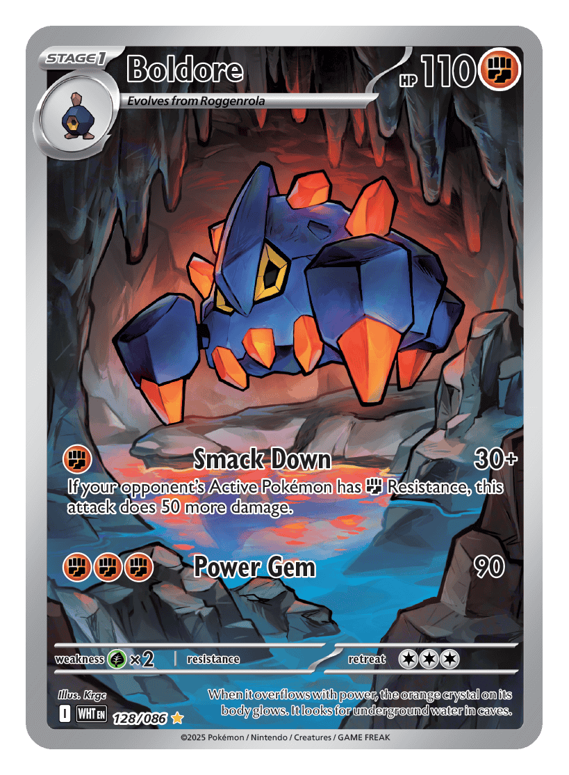 Boldore 128/086 - Pokémon TCG White Flare card