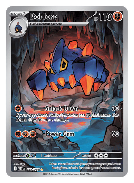 Boldore 128/086 - Pokémon TCG White Flare card