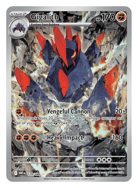 Gigalith 129/086 - Pokémon TCG White Flare card