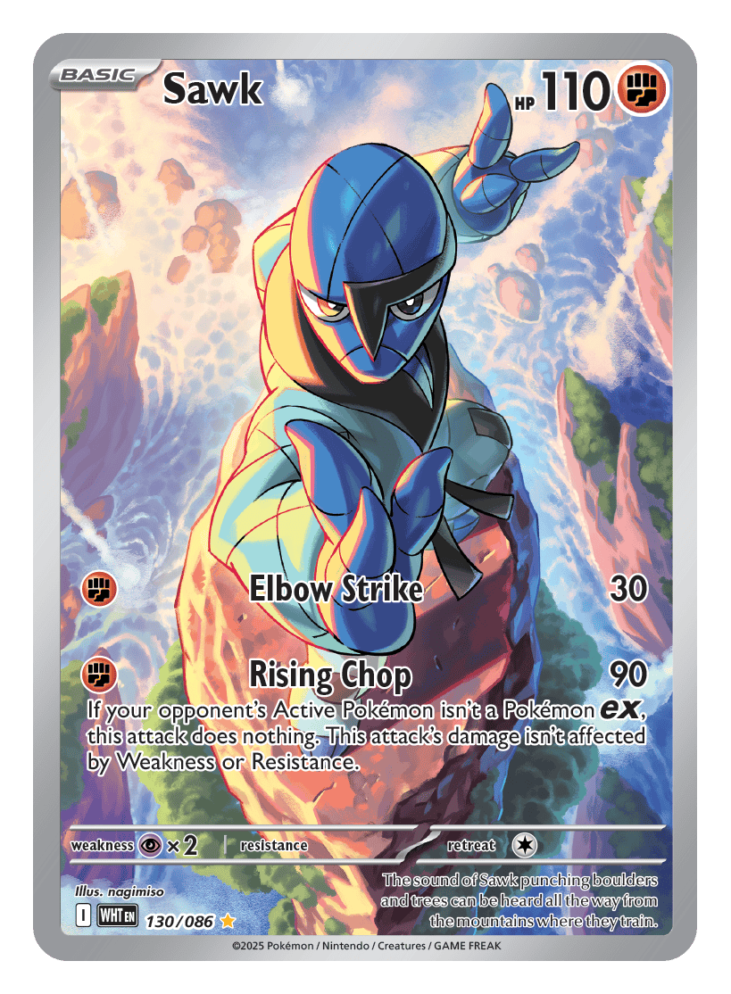 Sawk 130/086 - Pokémon TCG White Flare card