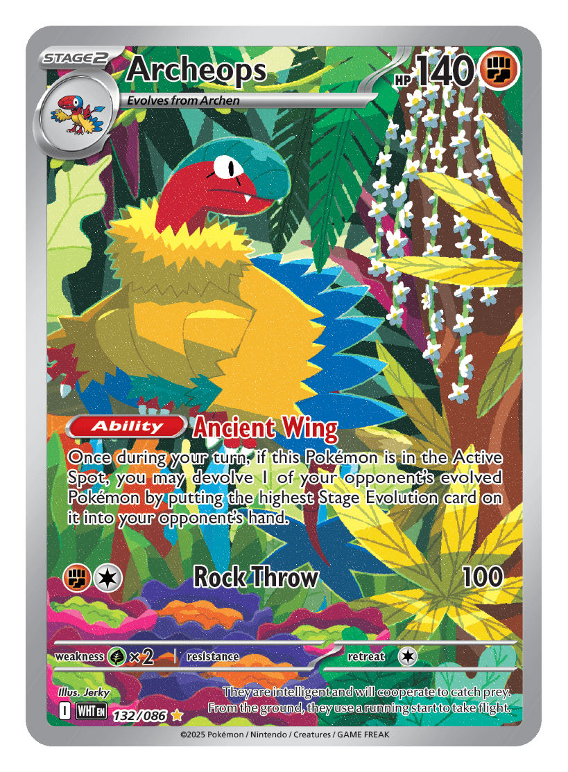 Archeops 132/086 - Pokémon TCG White Flare card
