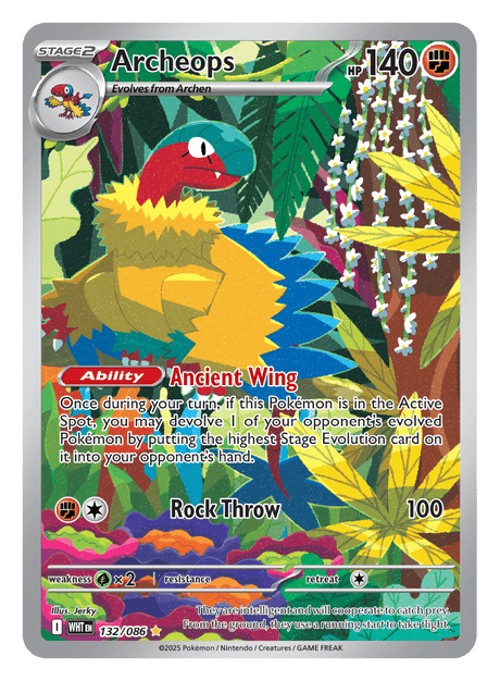 Archeops 132/086 - Pokémon TCG White Flare card