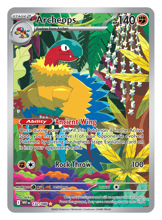 Archeops 132/086 - Pokémon TCG White Flare card