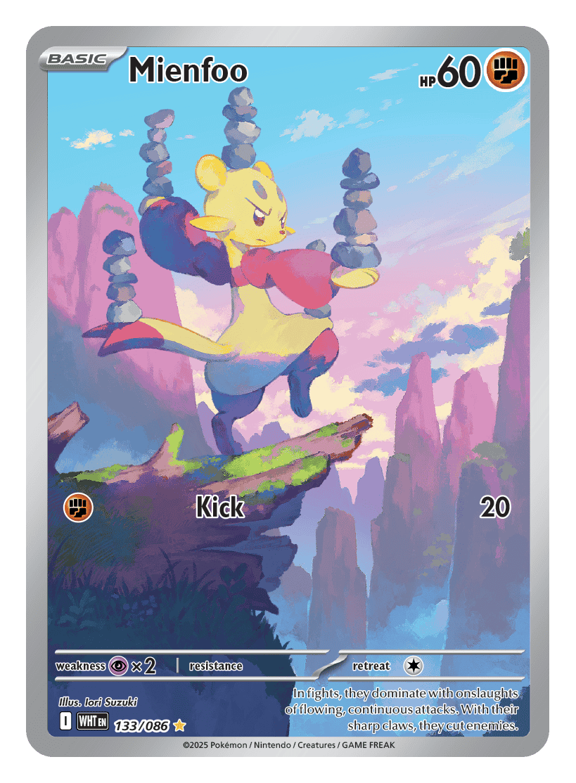 Mienfoo 133/086 - Pokémon TCG White Flare card