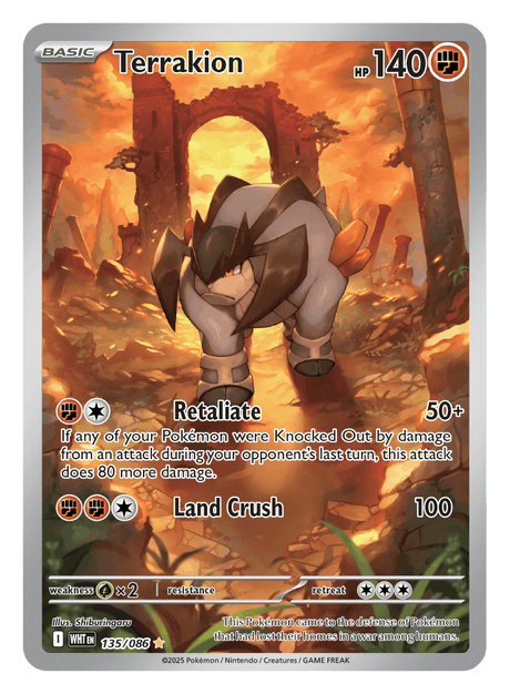 Terrakion 135/086 - Pokémon TCG White Flare card