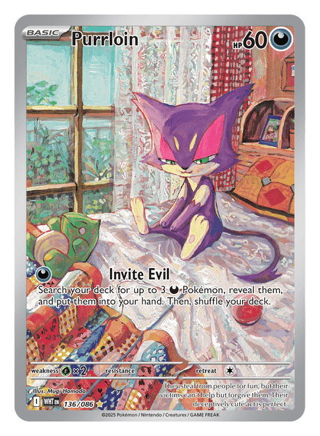 Purrloin 136/086 - Pokémon TCG White Flare card