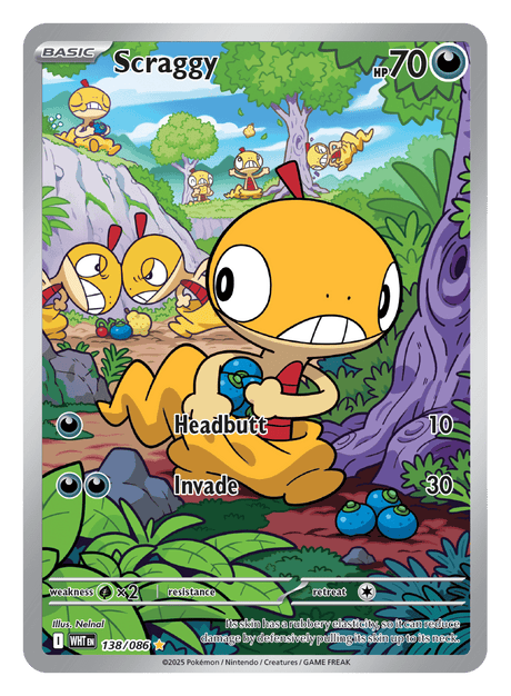 Scraggy 138/086 - Pokémon TCG White Flare card