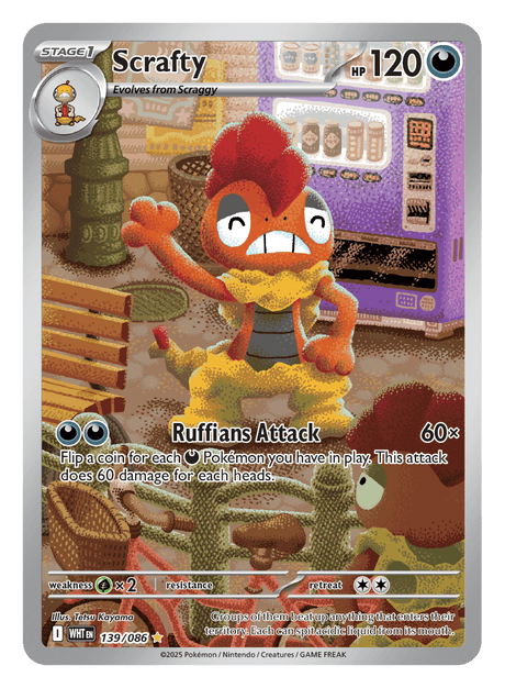Scrafty 139/086 - Pokémon TCG White Flare card