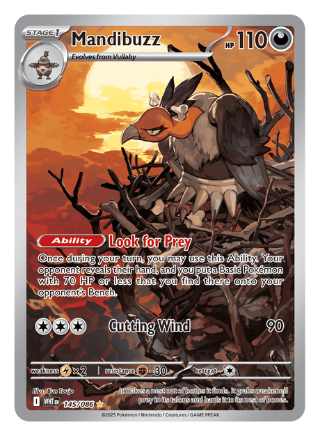 Mandibuzz 145/086 - Pokémon TCG White Flare card