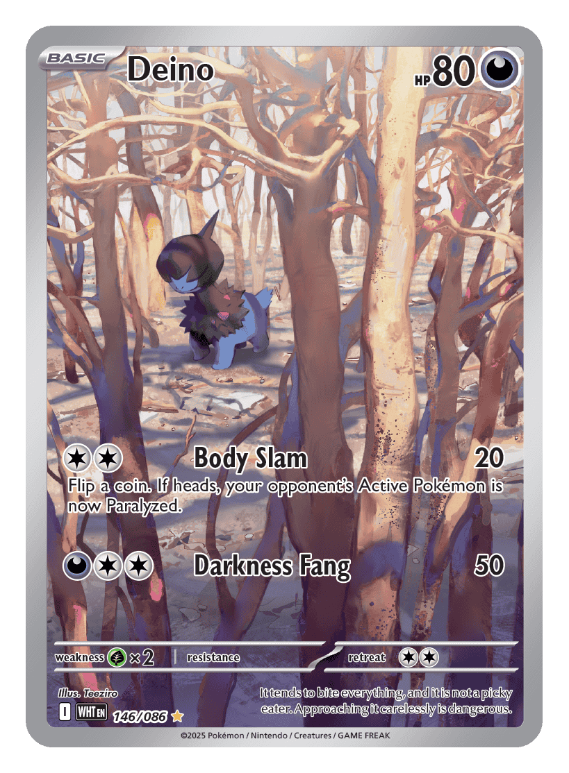 Deino 146/086 - Pokémon TCG White Flare card