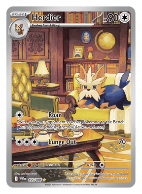 Herdier 155/086 - Pokémon TCG White Flare card