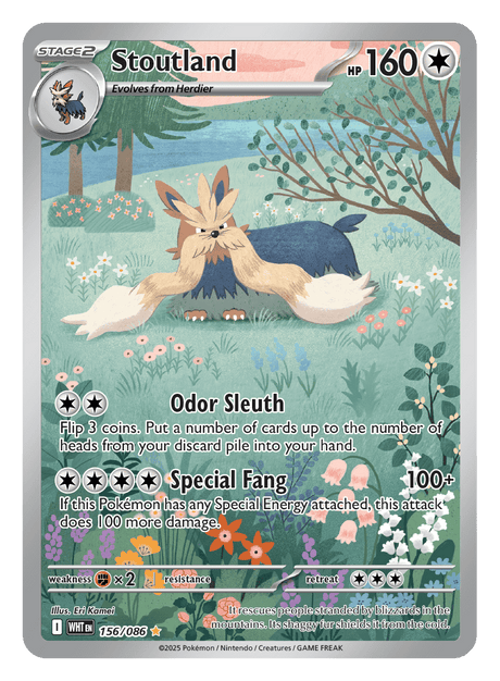 Stoutland 156/086 - Pokémon TCG White Flare card