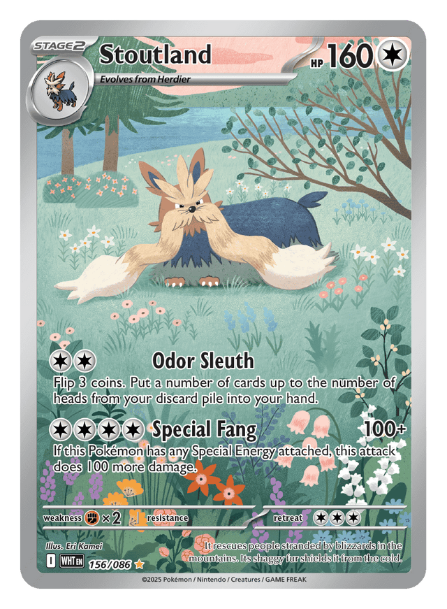 Stoutland 156/086 - Pokémon TCG White Flare card