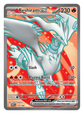 Reshiram ex 158/086 - Pokémon TCG White Flare card