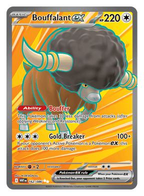 Bouffalant ex 162/086 - Pokémon TCG White Flare card