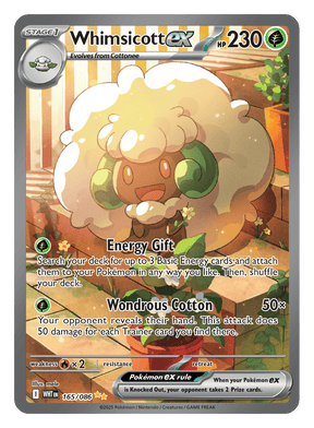 Whimsicott ex 165/086 - Pokémon TCG White Flare card