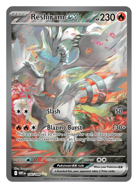 Reshiram ex 166/086 - Pokémon TCG White Flare card
