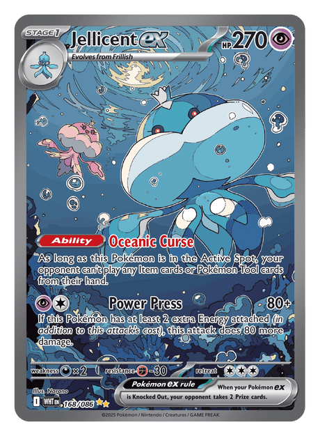 Jellicent ex 168/086 - Pokémon TCG White Flare card