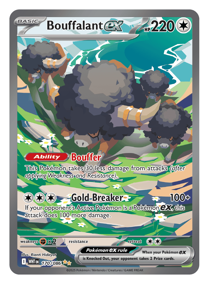 Bouffalant ex 170/086 - Pokémon TCG White Flare card