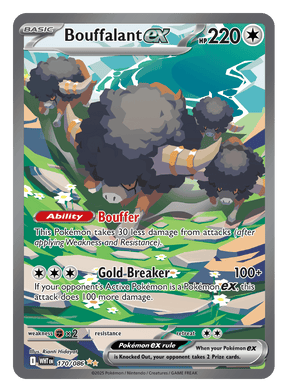 Bouffalant ex 170/086 - Pokémon TCG White Flare card